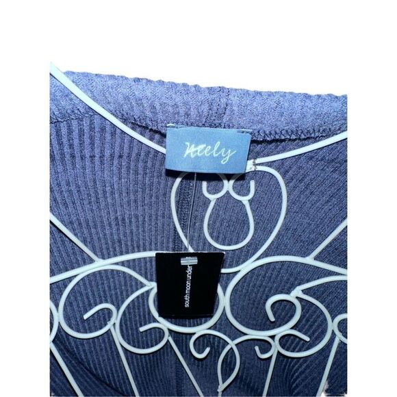 NEW WITH tags NEELY Women's Comfy and Soft blue color Sweater NWT Stretch Tunic - Picture 6 of 8